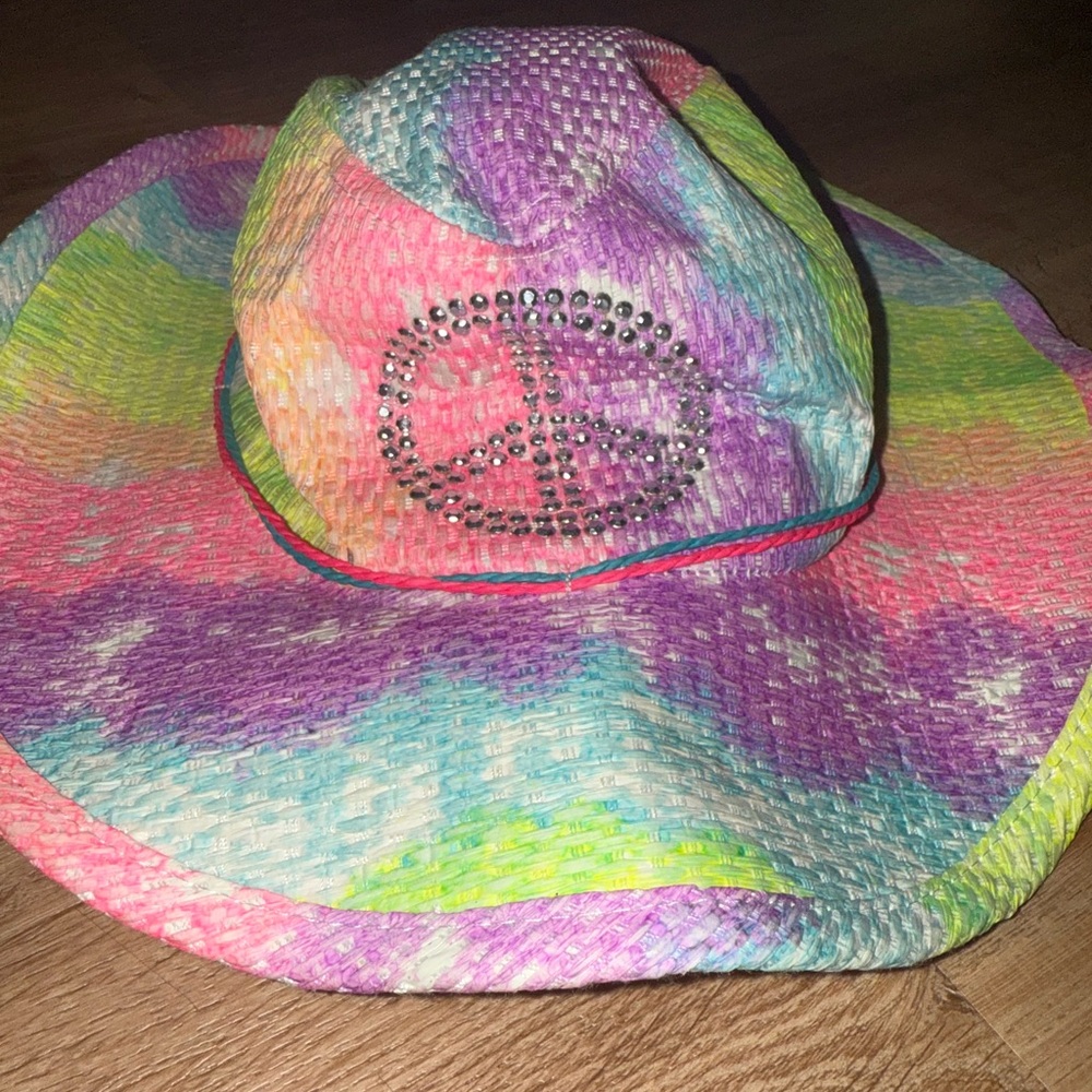 Colorful Tie-Dye Peace Sign Hat